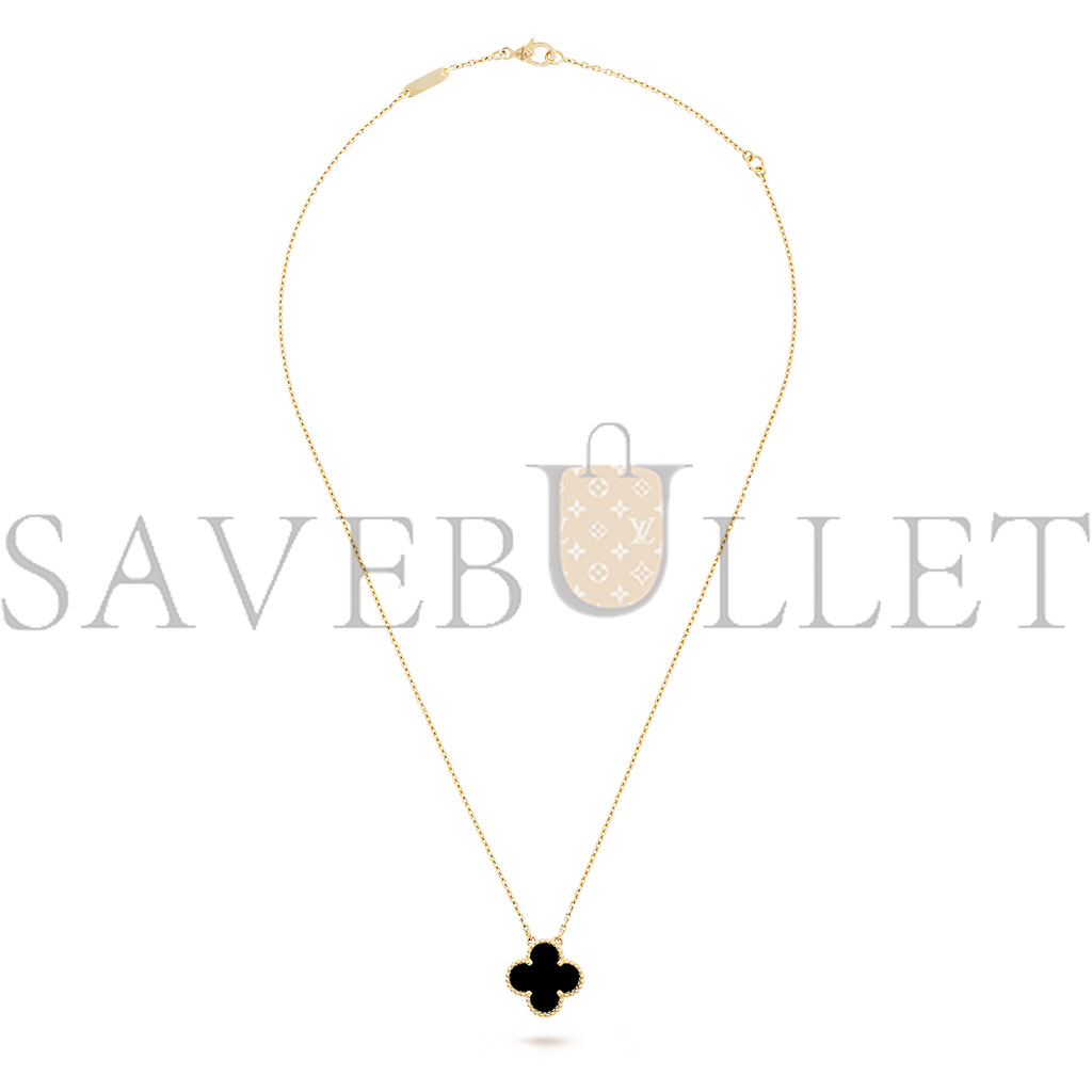 V*N CL*F arpels vintage alhambra pendant - yellow gold, onyx  vcara45800